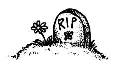 Illo of butterfly's gravestone